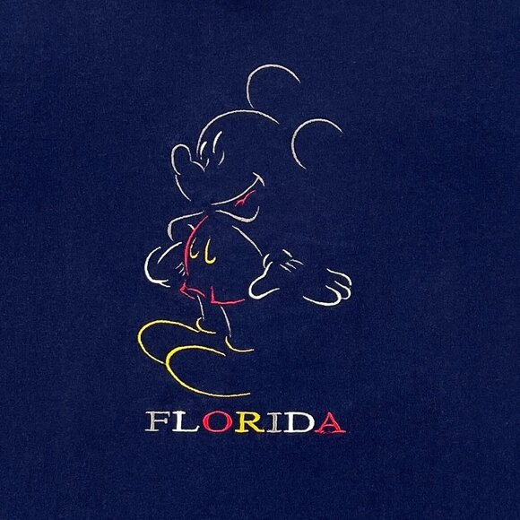 Mickey Unlimited T Shirt Men M Vintage 90's Florida Mickey Mouse Embroidered USA - Picture 3 of 11